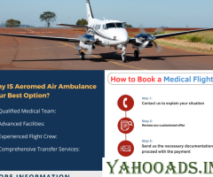 Aeromed Air Ambulance Service in Patna - On-Board Check-up is Available